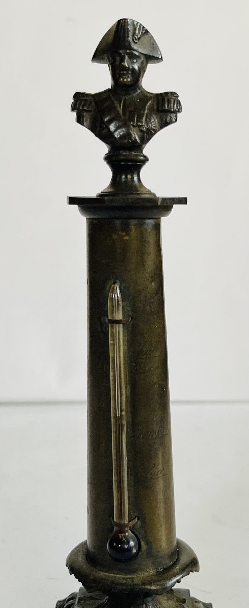 Colonne avec thermomètre en bronze -photo-4